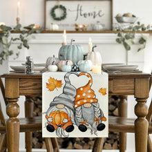 Herbst Tischläufer Kürbisse Ahornblätter 40x140 cm Beige