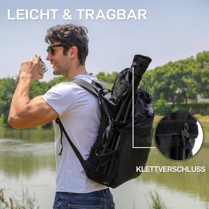 Klapphocker 53cm hoch, 102kg belastbar, ultraleicht mit Tasche
