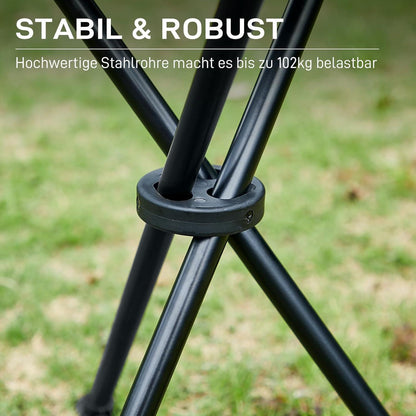 Klapphocker 53cm hoch, 102kg belastbar, ultraleicht mit Tasche
