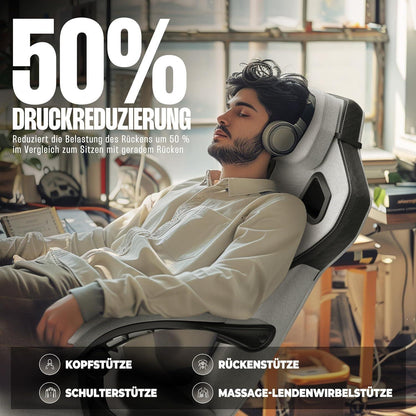 Dowinx Gaming Stuhl mit Fußstütze und Massagefunktion