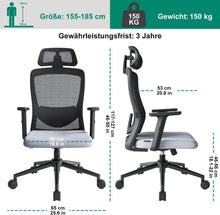 Ergonomischer Bürostuhl mit verstellbarer