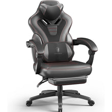 Dowinx Gaming Stuhl mit Massage und Fußstütze Schwarz
