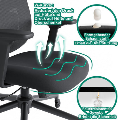 Ergonomischer Bürostuhl mit verstellbarer