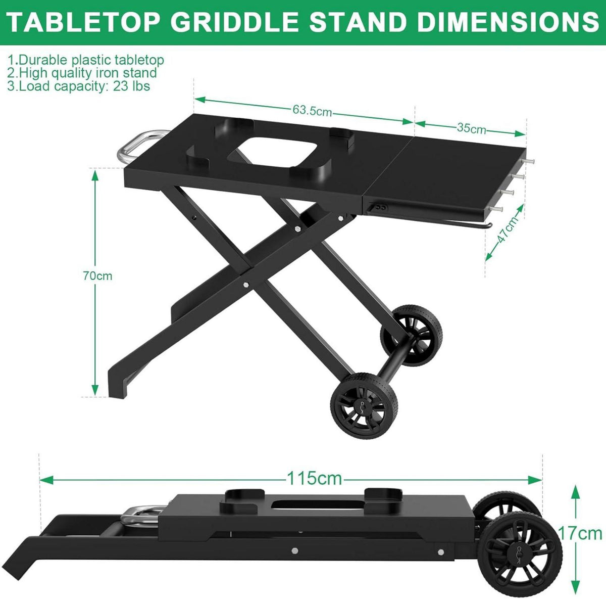 Klappbarer Grilltisch für Enders Urban & Urban Pro Gasgrills
