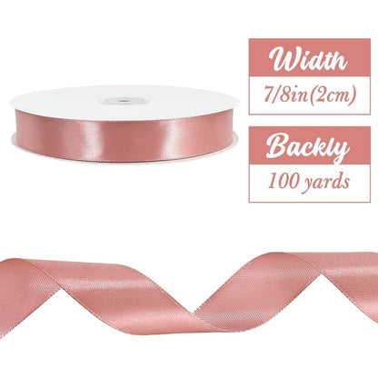 Satinband 2 cm, Rosen Gold – 91 m für Dekoration & Basteln