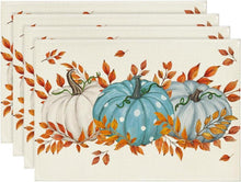 Artoid Blaue Herbst Tischsets 4er Set 30x45cm - Waschbar & Dekorativ