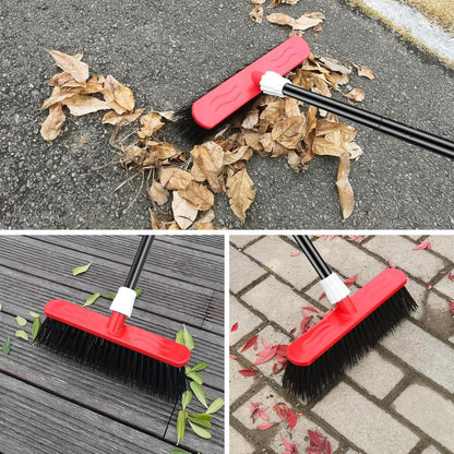 Gartenbesen mit Teleskopstiel 145cm & Steifen Borsten
