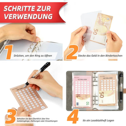 2024 Geld Sparen Challenge Buch mit 8 Spar Challenges Budget Planner A6