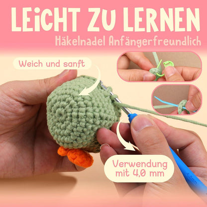 Easy Yarn Häkelgarn Anfänger 8x50g Baumwolle Dickes Garn Stiche 8 Stück