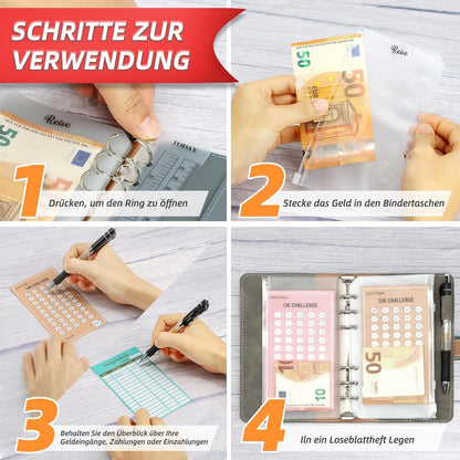 Budget Planner Deutsch Geld Sparen Sparbuch A6 Spar Challenges