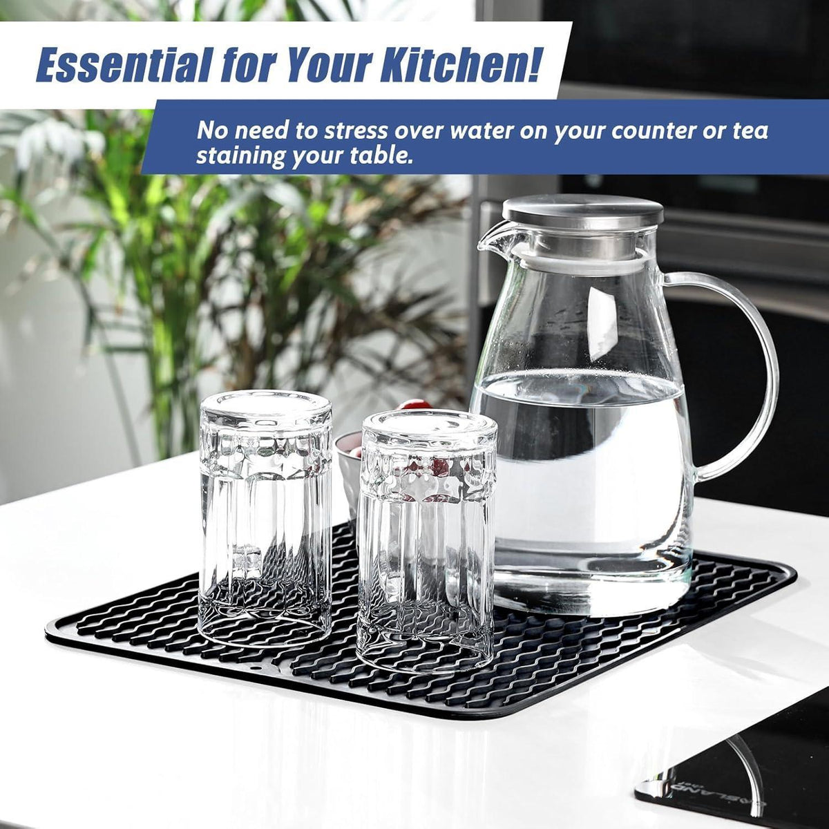 Silikon Abtropfmatte 40x45cm - Hitzebeständig & Rutschfest