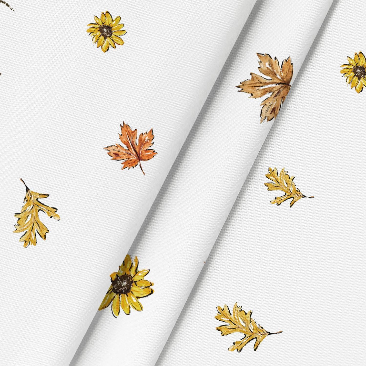 Herbst Tischdecke Kürbisse Blätter LKW GNOME 140x180cm Gelb