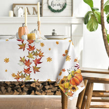 Herbst Tischdecke 140x200 cm Orange Sonnenblumen Ahornblätter