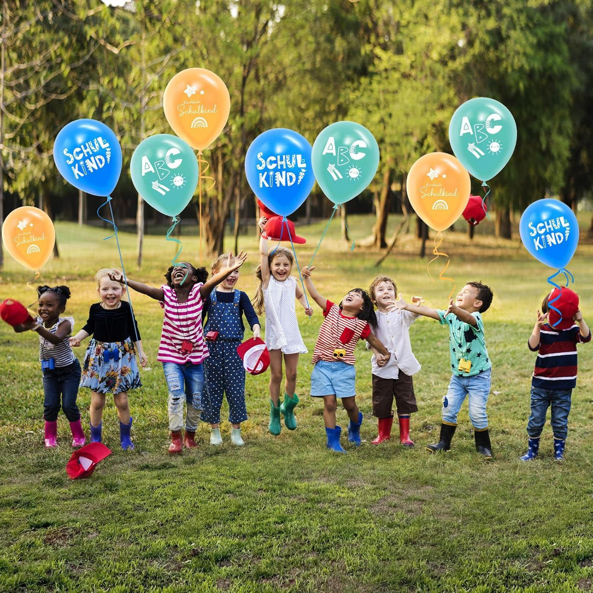 Einschulung Deko Set Junge Schulkind Luftballon Blau