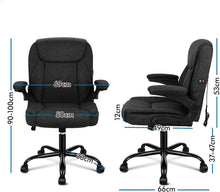 Ergonomischer Massage Bürostuhl Mid Back Schwarz Luxus 150kg