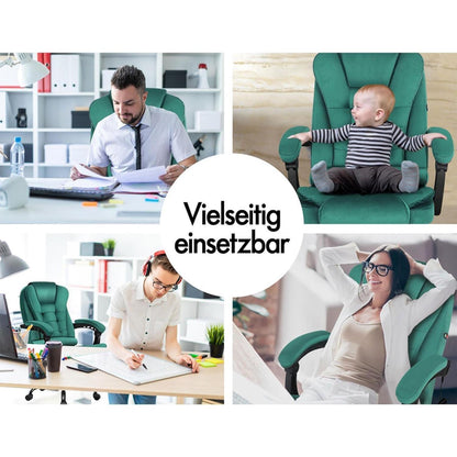 ALFORDSON Bürostuhl ergonomischer Gaming-Drehstuhl Grün