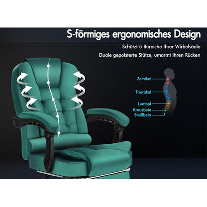 ALFORDSON Bürostuhl ergonomischer Gaming-Drehstuhl Grün