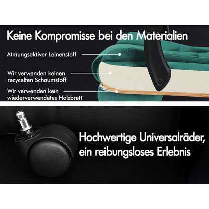 ALFORDSON Bürostuhl ergonomischer Gaming-Drehstuhl Grün