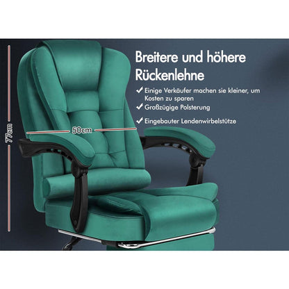 ALFORDSON Bürostuhl ergonomischer Gaming-Drehstuhl Grün