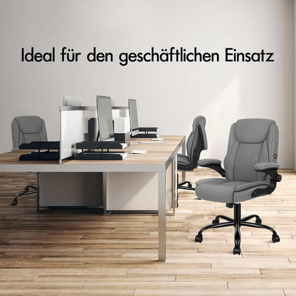 Ergonomischer Massage Bürostuhl mit Armlehne, Schwarz 150kg