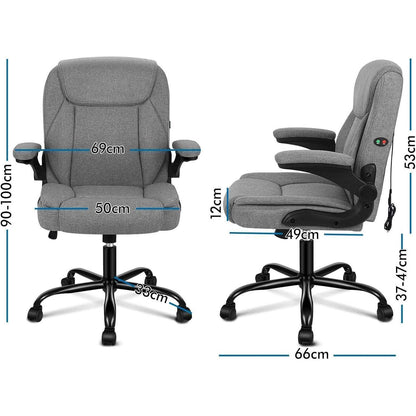 Ergonomischer Massage Bürostuhl mit Armlehne, Schwarz 150kg