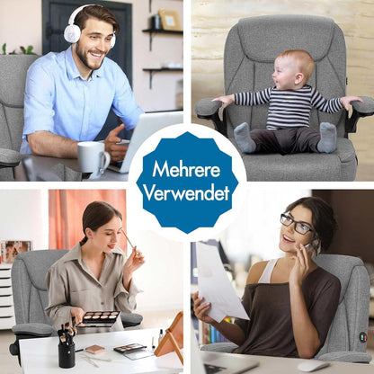 Ergonomischer Massage Bürostuhl mit Armlehne, Schwarz 150kg