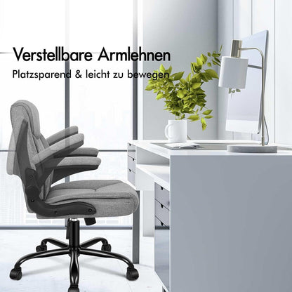 Ergonomischer Massage Bürostuhl mit Armlehne, Schwarz 150kg
