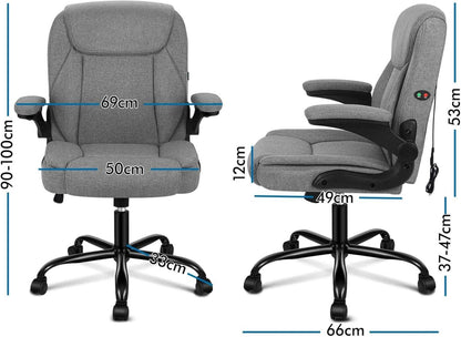Ergonomischer Massage Bürostuhl mit Armlehne, Schwarz 150kg