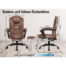 Ergonomischer Bürostuhl mit Massagefunktion und Fußstütze