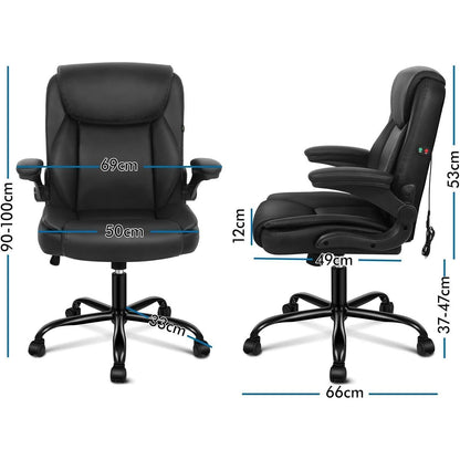 ALFORDSON Ergonomischer Massage Bürostuhl mit Armlehne 150kg