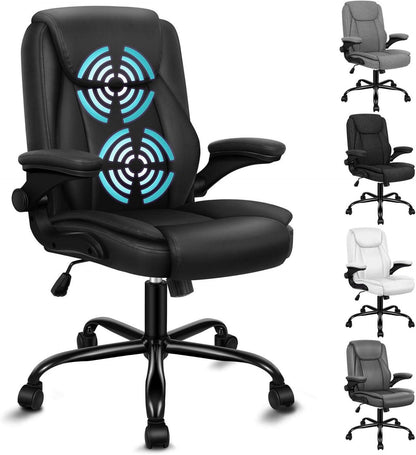 Ergonomischer Massage Bürostuhl Mid Back Schwarz 150kg