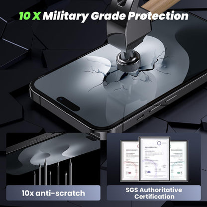 Displayschutzfolie iPhone 15 Pro Sichtschutz Anti Spy Panzerfolie 9H 2