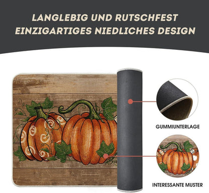 Artoid Mode Herbst Fußmatte Kürbisse Blätter 40x60cm Innen Außen Dekor