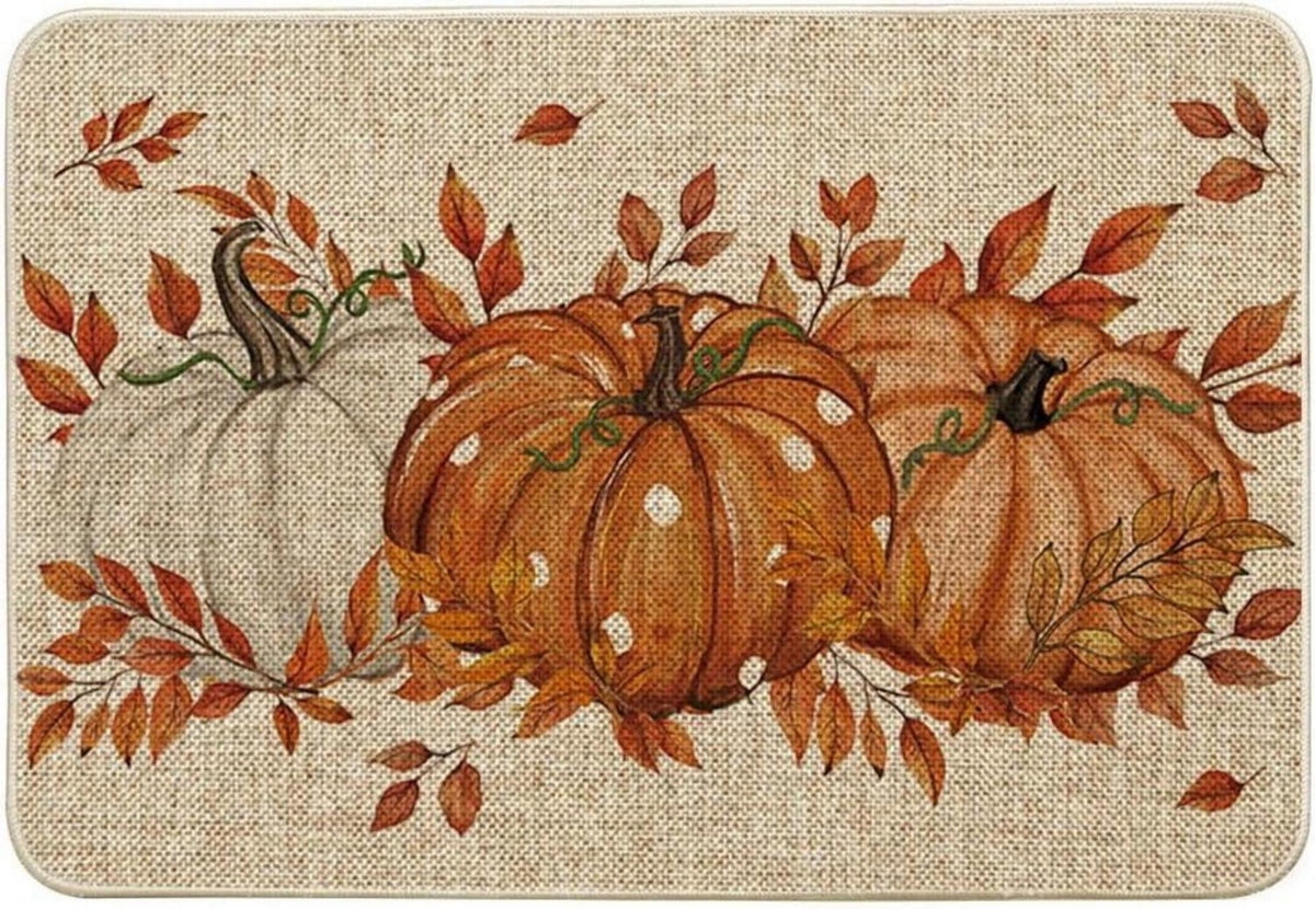 Herbst Fußmatte Kürbisse Ahornblätter Dekoration 40x60 cm