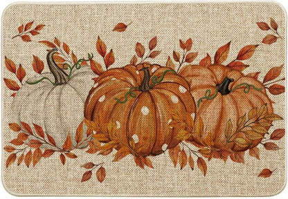 Herbst Fußmatte Kürbisse Ahornblätter Dekoration 40x60 cm