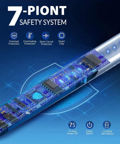 Wiederaufladbares Lichtbogenfeuerzeug USB-C Kerzenfeuerzeug Blau