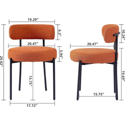 Esszimmerstühle 4er Set, Modern Retro, Orange