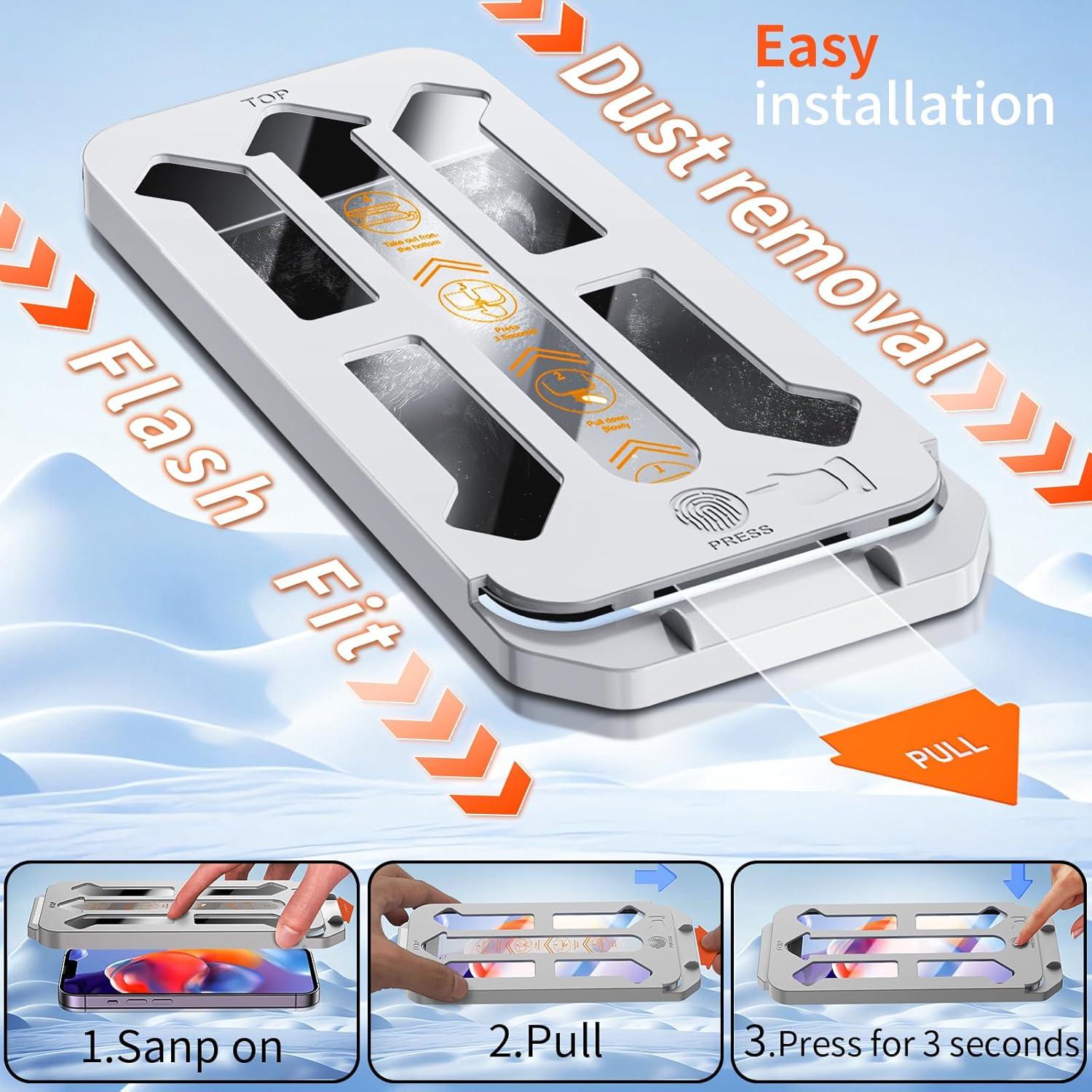 Panzerglas Schutzfolie für iPhone 13/13Pro/14 Anti-Blaulicht 2.5D HD 9H+ 2 Stk