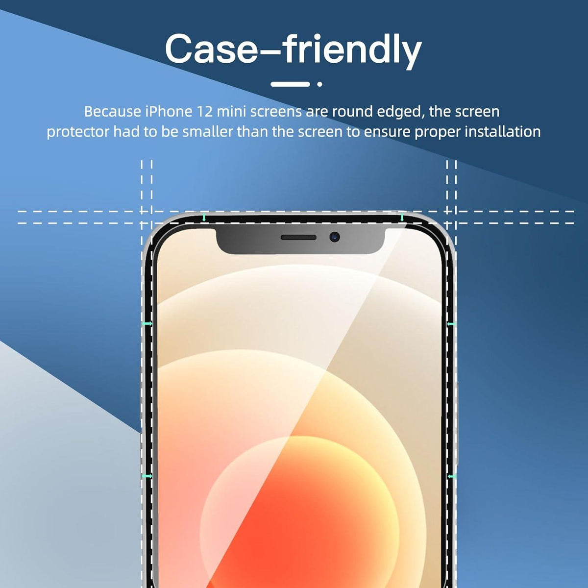Sichtschutz Panzerglas iPhone 12 Mini 5,4 Zoll 9H Härte 3er Set