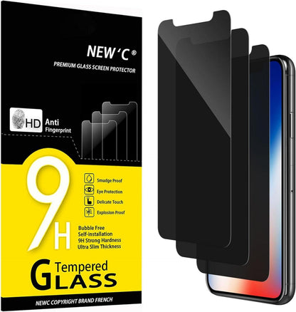Sichtschutz Panzer Schutz Glas iPhone 11 Pro X XS 3er Set 9H