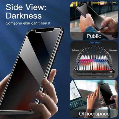 Sichtschutz Panzerglas iPhone 11 Pro/X/XS (5,8 Zoll) 3 Stück 9H Härte