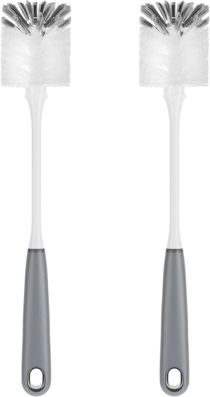Flaschenbürste mit langem Griff, Flexible Scheuerbürste, 2 Stück