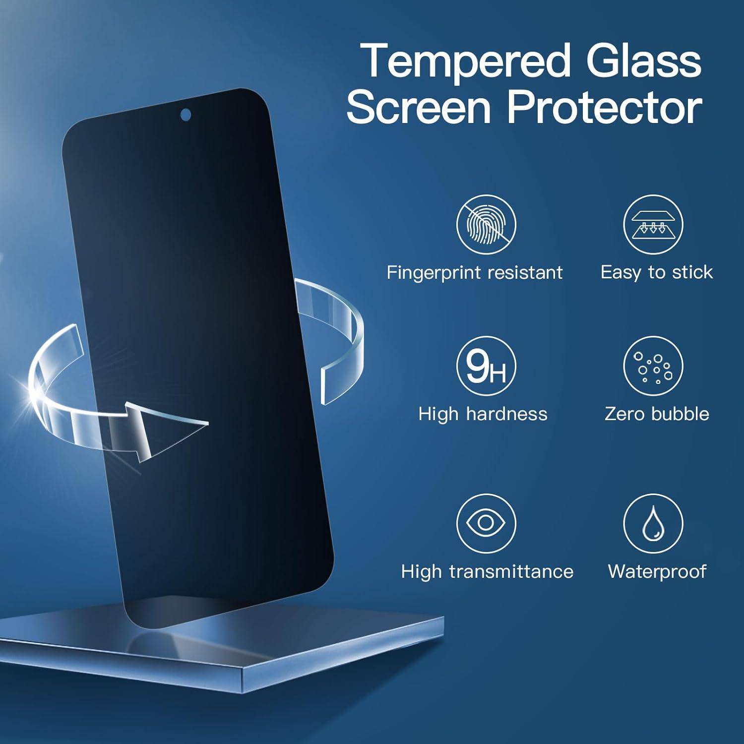 Panzer Schutzglas für iPhone 15 Pro Max/15 Plus 6,7 Zoll 3er Pack