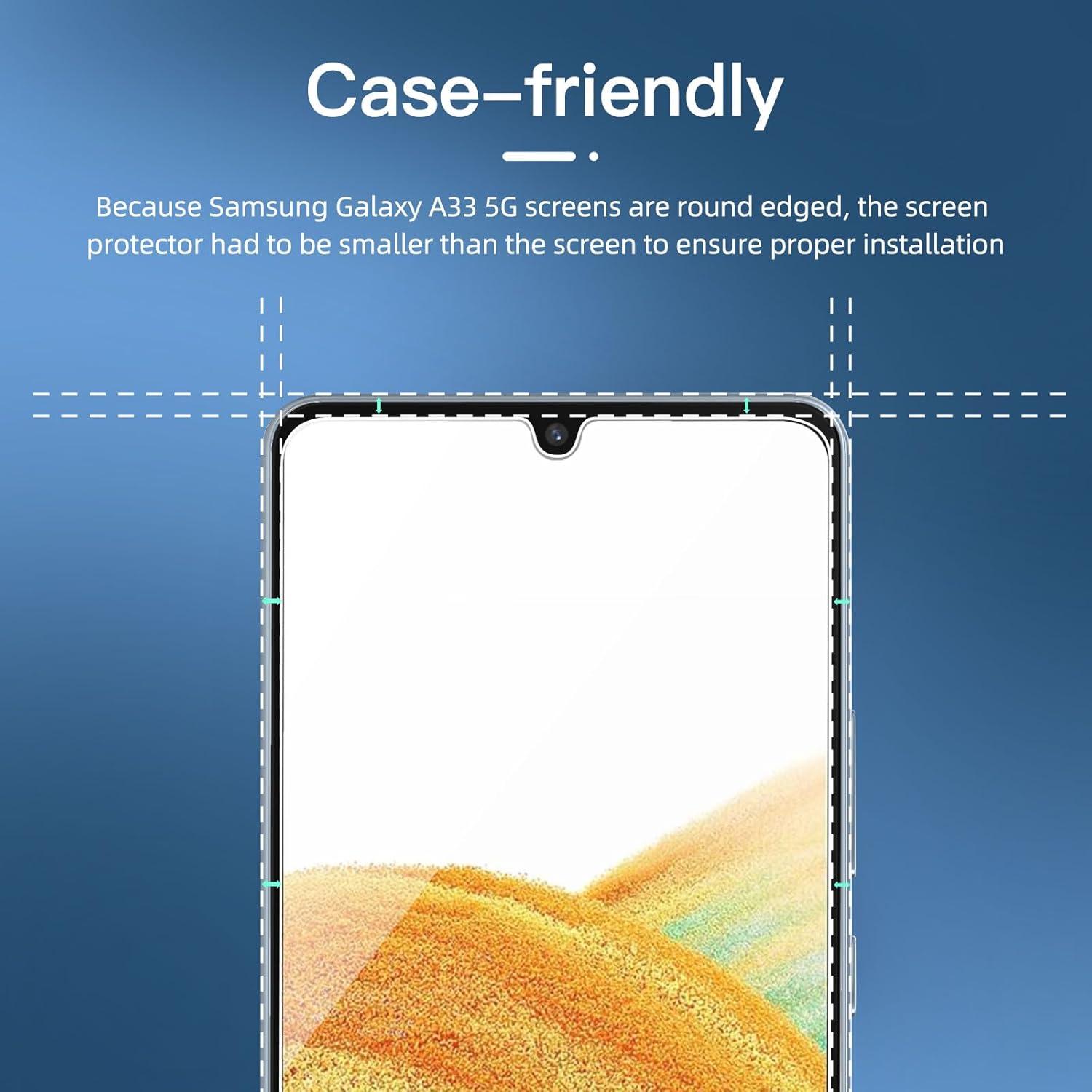 Sichtschutz Panzer Schutz Glas Samsung Galaxy A33 5G 3er-Pack 9H Härte