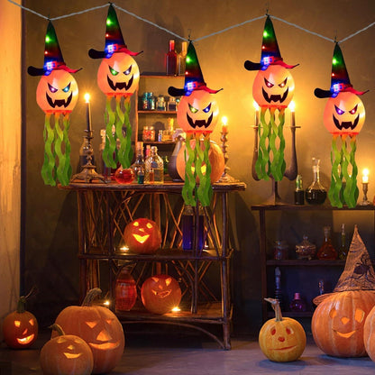 Halloween Kürbis Deko Set Gruselig Hängend 5er Pack