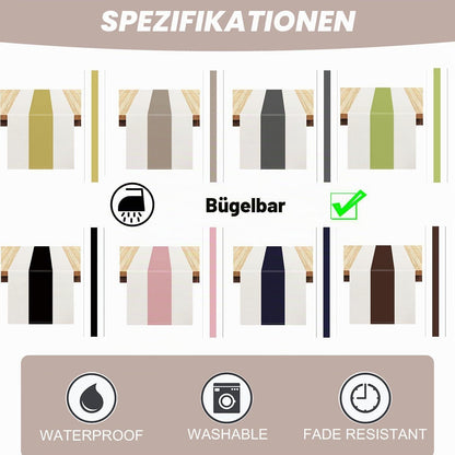 Tischläufer Schwarz 40x140cm - Modern, Wasserabweisend & Abwaschbar