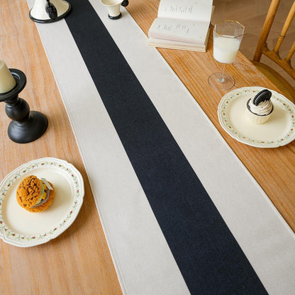 Tischläufer Schwarz 40x140cm - Modern, Wasserabweisend & Abwaschbar