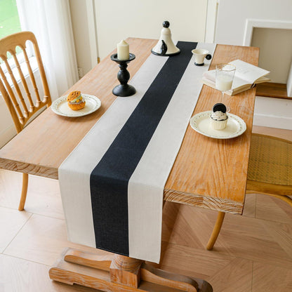 Tischläufer Schwarz 40x140cm - Modern, Wasserabweisend & Abwaschbar