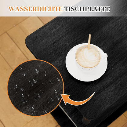 3-stöckiger Beistelltisch Schwarz Modernes Design 40x30x61.5cm