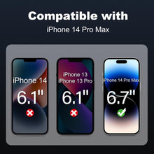 Panzerglas iPhone 14 Pro Max 2er Pack, 9H Härte, Blasenfrei